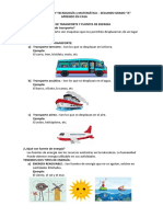 Medios de Transporte y Fuentes de Energía