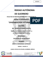 Act I. Resumen de La Historia y Objetivos de La Epidemiologia Veterinaria.