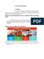 Lesson 1: Principles of Food Preparation What Is Preparation of Food?