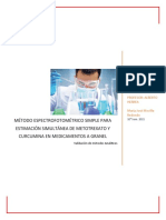 Método Espectrofotométrico Simple para Estimación Simultánea de Metotrexato y Curcumina en Medicamentos A Granel