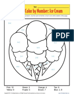 Toan To Mau Addition Color by Number Ice Cream
