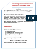 Configuration Business Partner As Customer in SAP S/4HANA SD