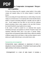 Introduction To Compromise Arrangement Mergers and Acquisition