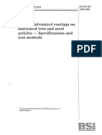 BS en ISO 1461-1999 Hot-Dip Galvanized Coatings On Fabricated Iron and Steel