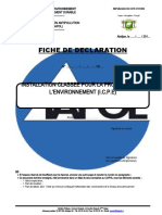 FICHE DE DECLARATION ICPE 2017 - Nouveau