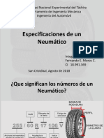 Especificaciones de Un Neumático