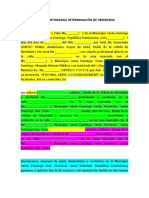 Acto de Notoriedad Determinación de Herederos