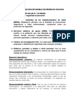 Plan de Minimizaciòn de Manejo de Residuos Solidos en Odontologia