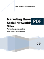 Marketing Through Social Networking Sites 2003