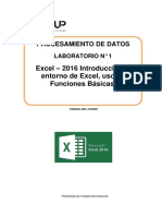 Lab 01 - Excel 2016 - Procesamiento de Datos