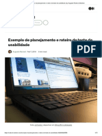 Exemplo de Planejamento e Roteiro de Teste de Usabilidade