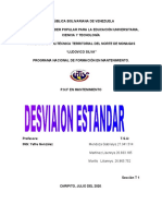 Trabajo de Desviacion Estandar