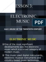 Lesson 3: Electronic Music: Unit 1 Music of The Twentieth Century