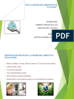 Propuestas de Prevencion A La Mejora Del Ambiente en Mi Localidad