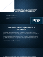 La Educacion y La Escuela en La Sociologia