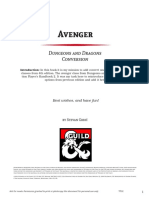 Avenger: Dungeons and Dragons Conversion