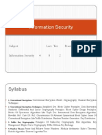 Information Security: Subject Lect. Tut. Pract. Hrs