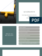 Quadratics As and A Level