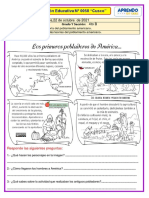 Personal Social Poblamiento de Americano 29 de Octubre Fuentes de La Historia