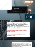 Aula 3 - Correção Lista 2 Leis Ponderais