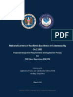 National Centers of Academic Excellence in Cybersecurity CAE 2021