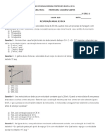 Recuperação Anual 1 Série D - Fisica