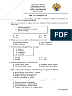 Pre-Test in Science 5: Schools Division of Capiz