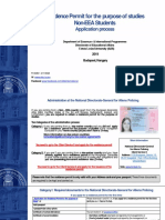 Residence Permit For The Purpose of Studies Non-EEA Students