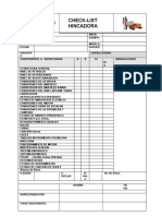 Check-List Hincadora