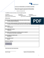 Erasmus+ Financial Support Payment Information: Student Mobility Between PROGRAMME and PARTNER COUNTRIES