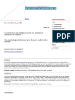 A Entrevista Psicológica Como Um Processo Dinâmico e Criativo