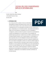 Ensayo Realidad Social Del Pais Considerando El Empleo e Informalidad Abraham Vela EPIS