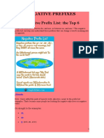 Negative Prefixes Negative Prefix List: The Top 6: Go Straight To The Examples