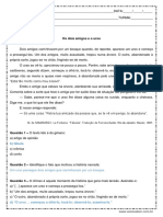 Interpretacao de Texto Os Dois Amigos e o Urso 7º Ano Respostas