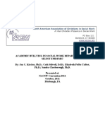 (2011) Academic Bullying in Social Work Departments - The Silent Epidemic