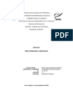 Consideraciones Referente A La Estructura de La Psicoterapia Grupal