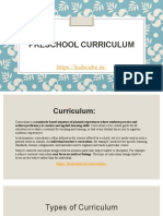 Preschool Curriculum