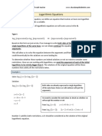 Logarithmic Equations 