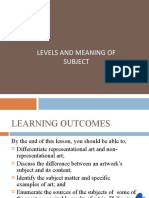 Lesson-6 Levels and Meaning of Subject