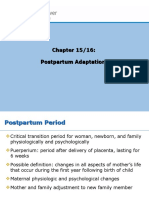 Chapter 15/16: Postpartum Adaptations Chapter 15/16: Postpartum Adaptations