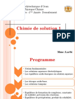 Présentation1 Chimie de Solution (NOTIONS FONDAMENTALES)