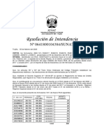 Resolución de Intendencia