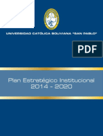 Plan Estrategico Institucional 2014 2020