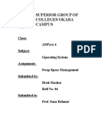 Assignment of Swap Space Management