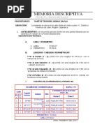 Memoria Descriptiva - Arnao Davila