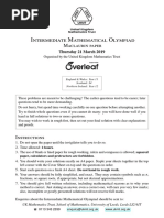 UKMT - IMOK - Maclaurin - Intermediate Mathematical Olympiad and Kangaroo 2019 - Questions