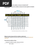 Cómo Calcular El Peso de La Urdimbre y La Trama en La Industria Textil