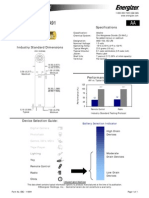 Energizer A91: Product Datasheet