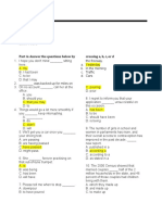 Alfrando Marhendiah 1713353005 Div TLM Exam Toefl: Part A: Answer The Questions Below by Crossing A, B, C, or D