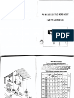 PA Micro Electric Rope Hoist Instructions